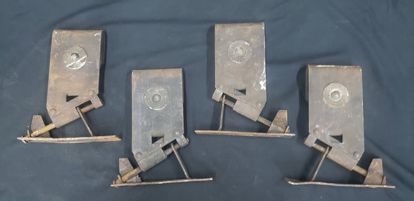 Set of 4 Tall Cast Iron Pocket Door Rollers 8" Tall x 6 3/4" Wide GS00275