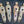 Load image into Gallery viewer, 4 Brass Art Nouveau Door Knob Backplates w/ Key Holes 6 3/4" x 1 3/4" GS00285