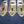Load image into Gallery viewer, 11 Restored Brass Art Deco Door Knob Backplates w/ Key Holes 6" x 1 3/8" GS00289