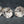 Load image into Gallery viewer, Set of 3 Octagon Shaped Solid Glass Furniture Knobs with Brass Trim GS00316