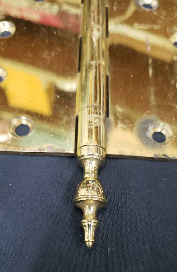 3 Baldwin Brass Hinges  with Arrow Point Finials 4 1/2" x 4" GS00320