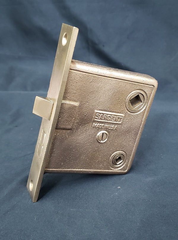 Rare Restored Sargent Mortice Lock with Thumb Turn 3 5/8" T x 3 1/2" W GS00322