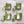Load image into Gallery viewer, 4 Large Solid Brass Square Furniture Leg Cap Covers with Casters GS00327