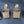 Load image into Gallery viewer, 4 Large Solid Brass Square Furniture Leg Cap Covers with Casters GS00335