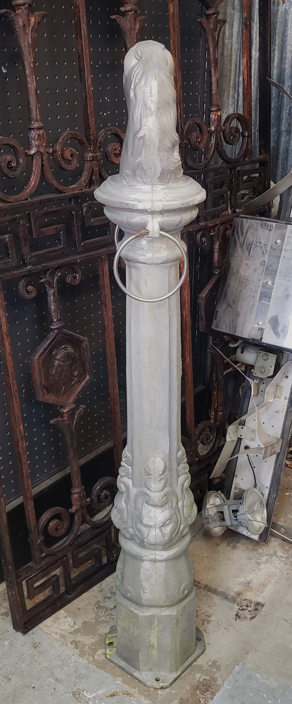 Ornate Cast Aluminum Horse Head Hitching Post 46 1/2" x 6" GS00354
