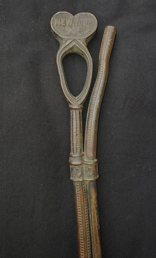 1860's Victorian Gas Lamp Lighter Torch & Valve Key T.W. Houchin #620 NY GS00360