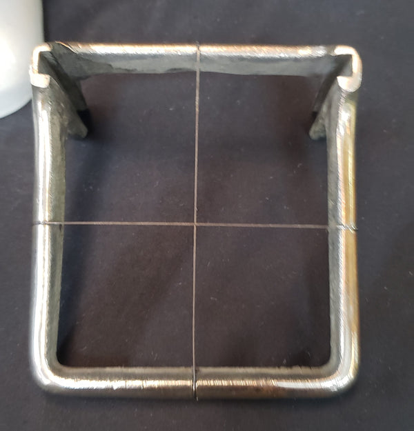 Early 1900's Cast Iron & Porcelain Manual Butter Patty Cutter by Elgin GS00362