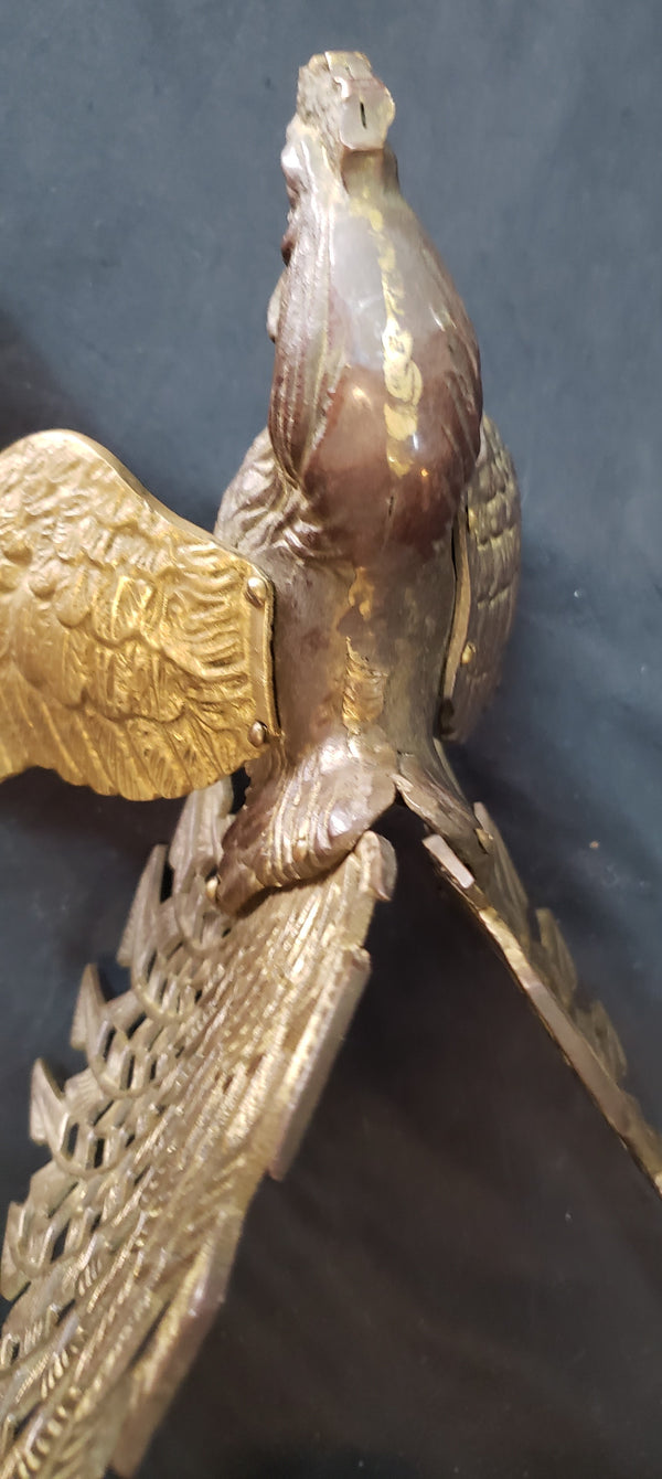 1940's Pair of Large Brass Fighting Roosters  10" x 9" &  9"x 9" GS00367