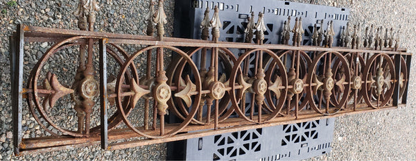 Restored Roofwalk Widow's Watch Ornate 4 Panel Iron Set 19' + Sq. Feet  GS00374