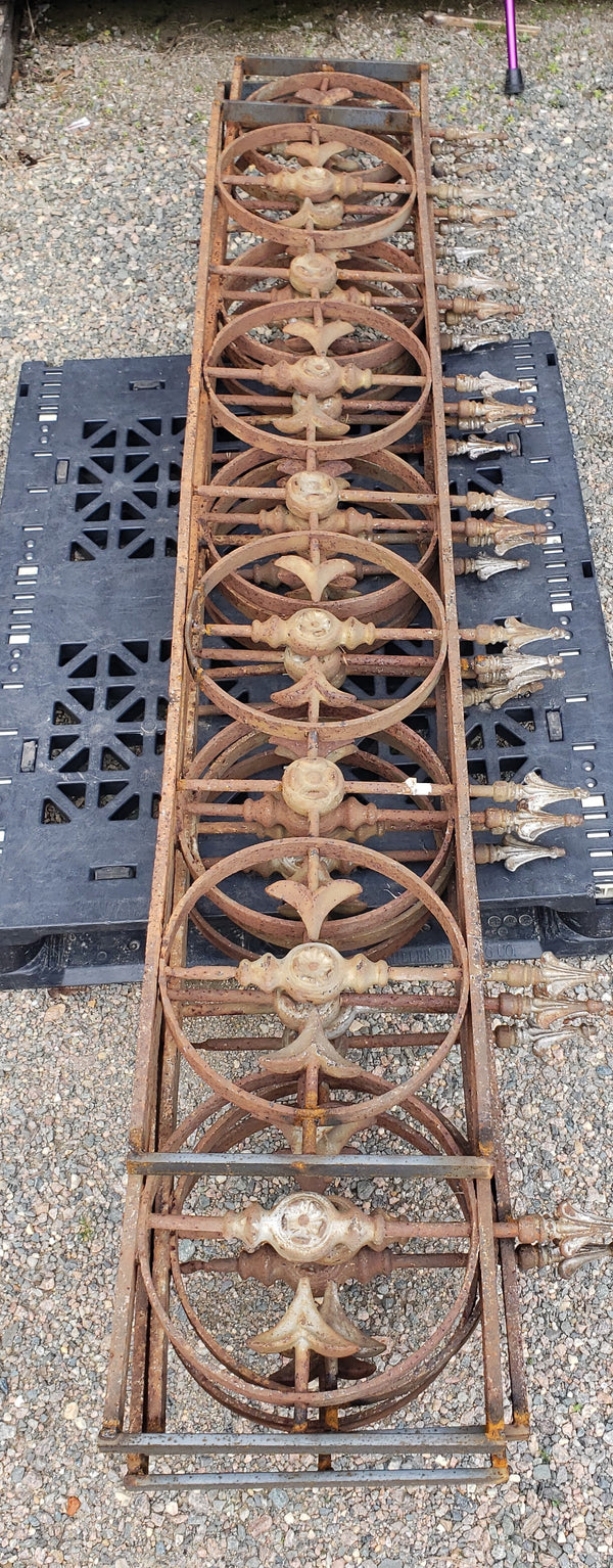 Restored Roofwalk Widow's Watch Ornate 4 Panel Iron Set 19' + Sq. Feet  GS00374