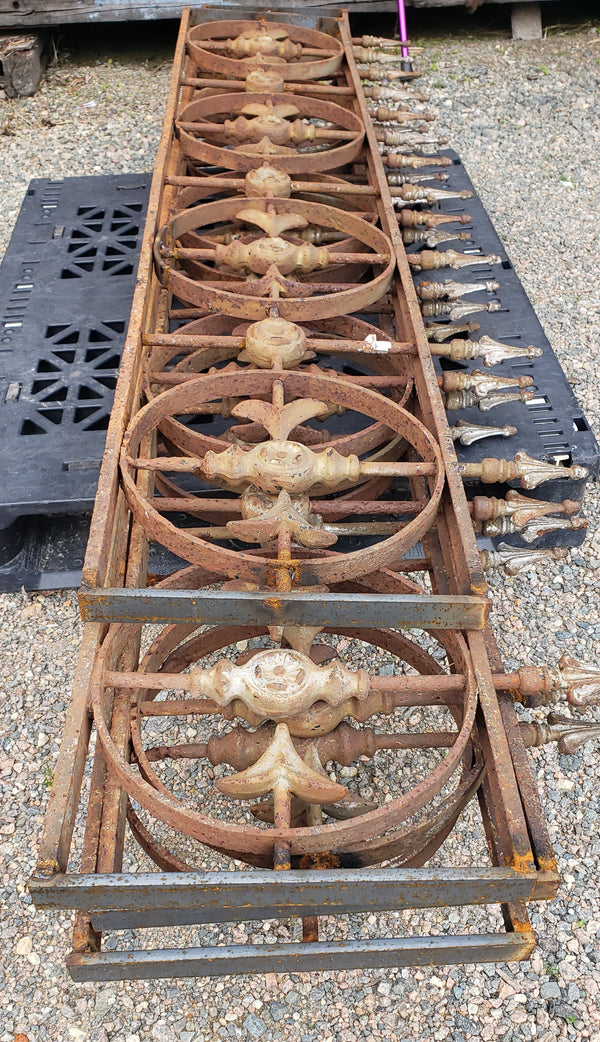 Restored Roofwalk Widow's Watch Ornate 4 Panel Iron Set 19' + Sq. Feet  GS00374