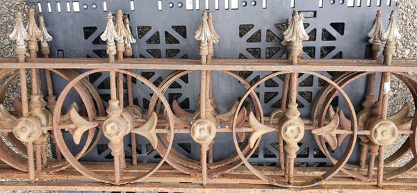Restored Roofwalk Widow's Watch Ornate 4 Panel Iron Set 19' + Sq. Feet  GS00374