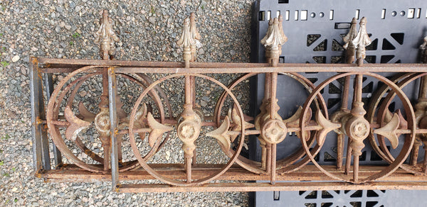 Restored Roofwalk Widow's Watch Ornate 4 Panel Iron Set 19' + Sq. Feet  GS00374