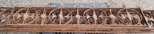 Restored Roofwalk Widow's Watch Ornate 4 Panel Iron Set 19' + Sq. Feet  GS00374