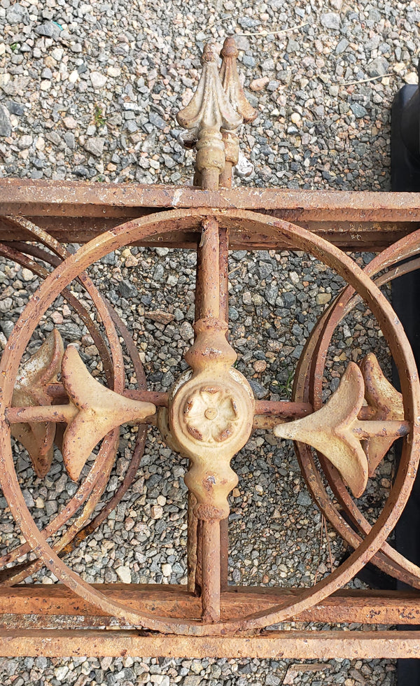 Restored Roofwalk Widow's Watch Ornate 4 Panel Iron Set 19' + Sq. Feet  GS00374