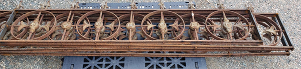 Restored Roofwalk Widow's Watch Ornate 4 Panel Iron Set 19' + Sq. Feet  GS00374