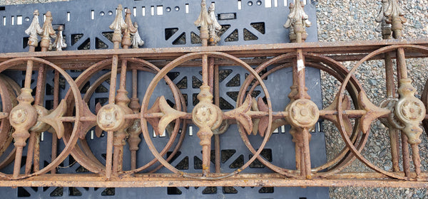 Restored Roofwalk Widow's Watch Ornate 4 Panel Iron Set 19' + Sq. Feet  GS00374