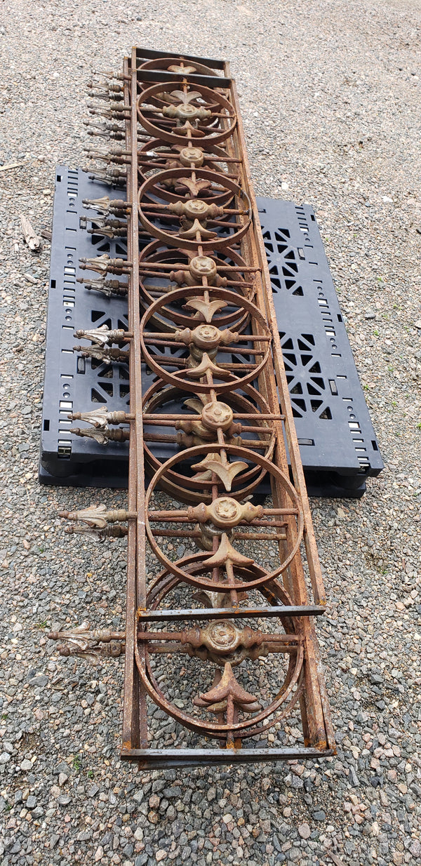 Restored Roofwalk Widow's Watch Ornate 4 Panel Iron Set 19' + Sq. Feet  GS00374