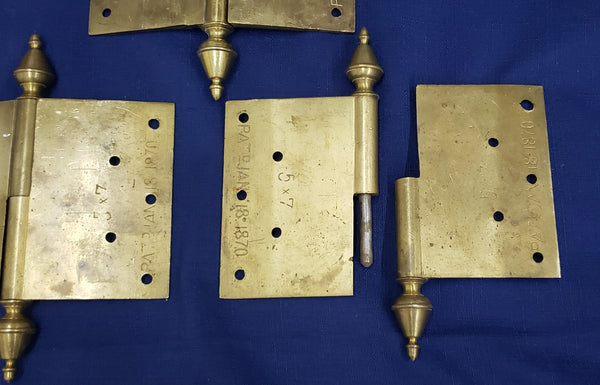 Very Rare! Huge Brass Hinges from Library of Congress in D. C. 5" x 7" GS00375