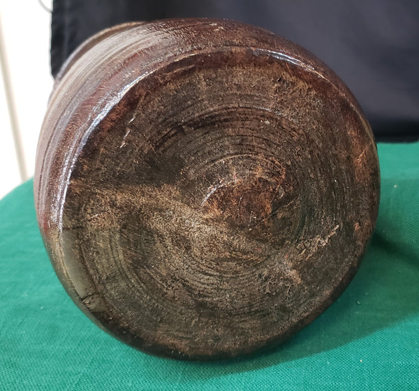 Hand Carved Himachal Water Pot Vessel 7 3/4" x 5" GS00393