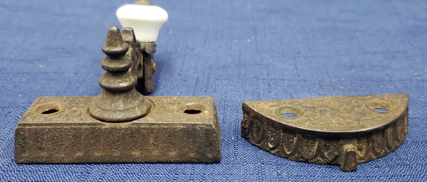 Original Victorian Eastlake Window Sash Lock with Keeper GS00384