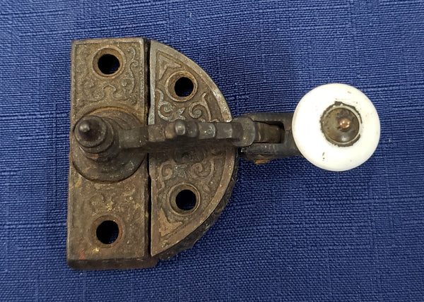 Original Victorian Eastlake Window Sash Lock with Keeper GS00384