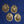 Load image into Gallery viewer, 4 Restored Solid Brass Ornate Bed Bolt Covers 2 1/4" x 3" GS00400