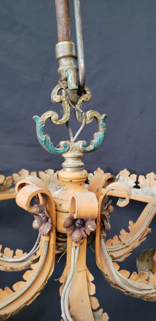 6 Light Ornate Chandelier with Leaf  Designs For Restoration 21" x 11"  GS00404