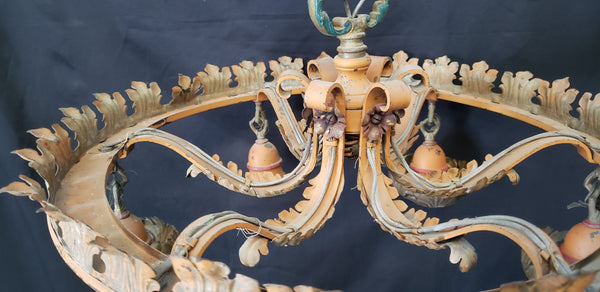 6 Light Ornate Chandelier with Leaf  Designs For Restoration 21" x 11"  GS00404