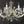 Load image into Gallery viewer, 8 Light Chandelier with Canopy Top Brass Trim & Crystal Flower Prisms GS00426