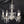 Load image into Gallery viewer, 5 Light Chandelier w/ Canopy Top & Curled Glass Accents  24" x 19" GS00435
