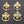 Load image into Gallery viewer, Set of 4 Solid Brass Two Piece Diamond Shaped Furniture Drop Pulls GS00432