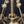 Load image into Gallery viewer, Restored Converted Gas to Electric 4 Light Brass Flush Mount Chandelier GS00447