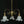 Load image into Gallery viewer, 3 Light Flush Mount Rod Chandelier w/ Ruffled Art Glass Shades 43" x 18" GS00463
