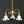 Load image into Gallery viewer, 3 Light Flush Mount Rod Chandelier w/ Ruffled Art Glass Shades 43" x 18" GS00463
