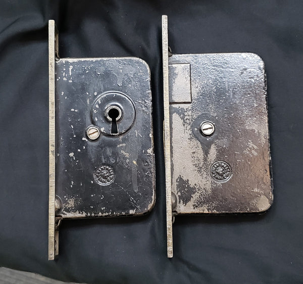 Restored Pocket Door Mortice Lock Set GS00469