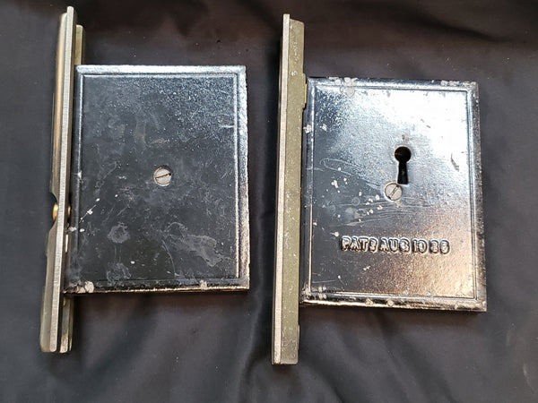 Restored Pocket Door Mortice Lock Set GS00471