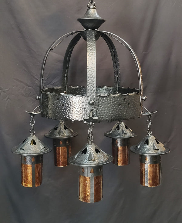 Gothic Style 5 Light Chandelier w/ 2 Matching Pendant Lights GS00477