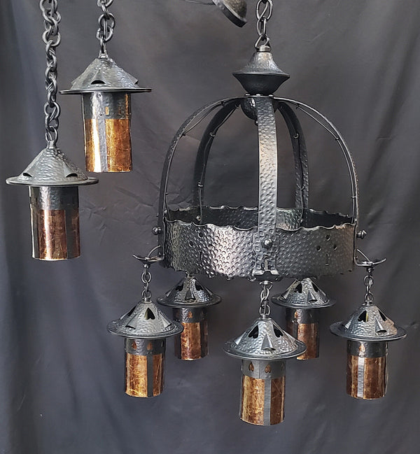 Gothic Style 5 Light Chandelier w/ 2 Matching Pendant Lights GS00477