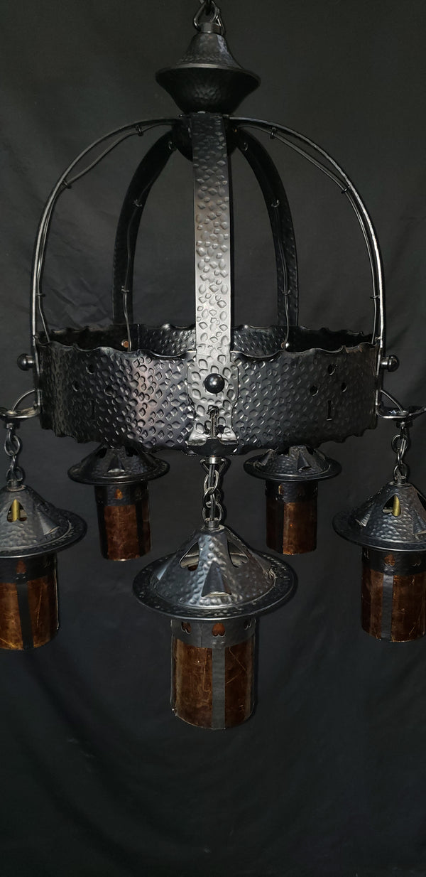 Gothic Style 5 Light Chandelier w/ 2 Matching Pendant Lights GS00477