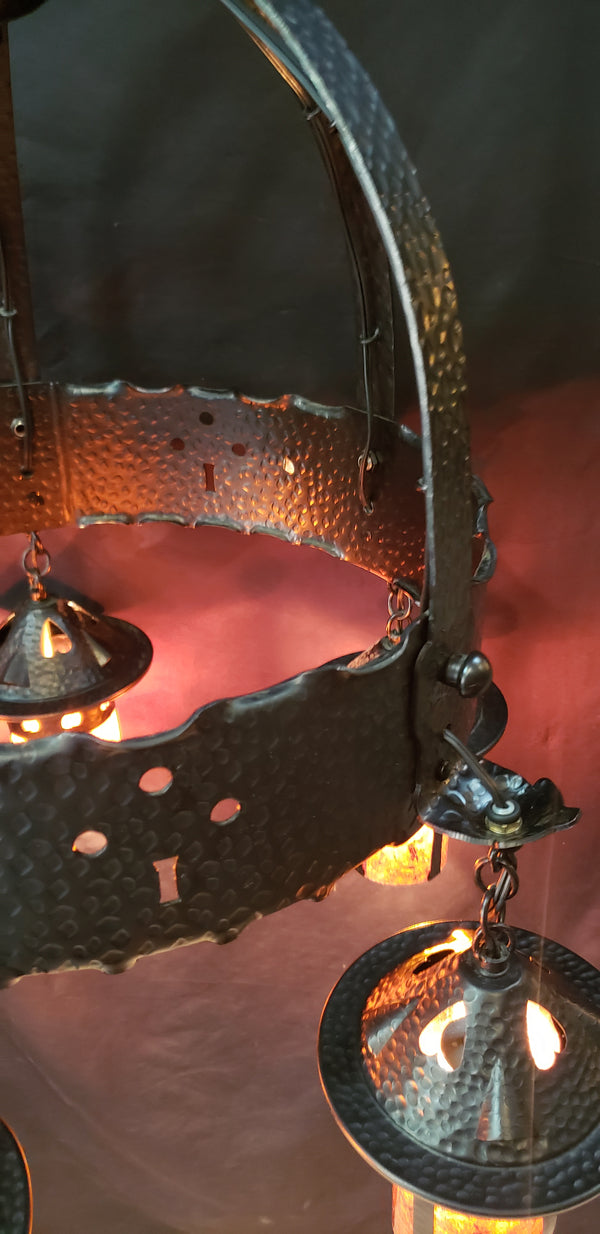 Gothic Style 5 Light Chandelier w/ 2 Matching Pendant Lights GS00477