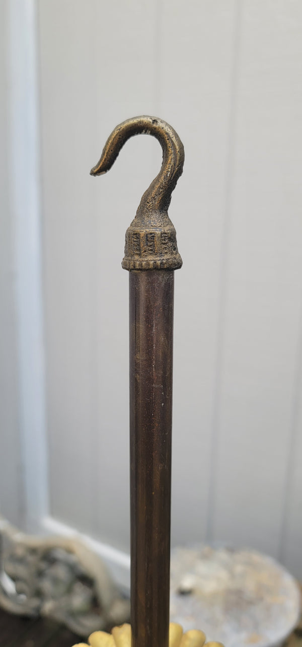 Brass Victorian Hanging Oil Lamp with 2 Burners 23" W x 27" T GS00492