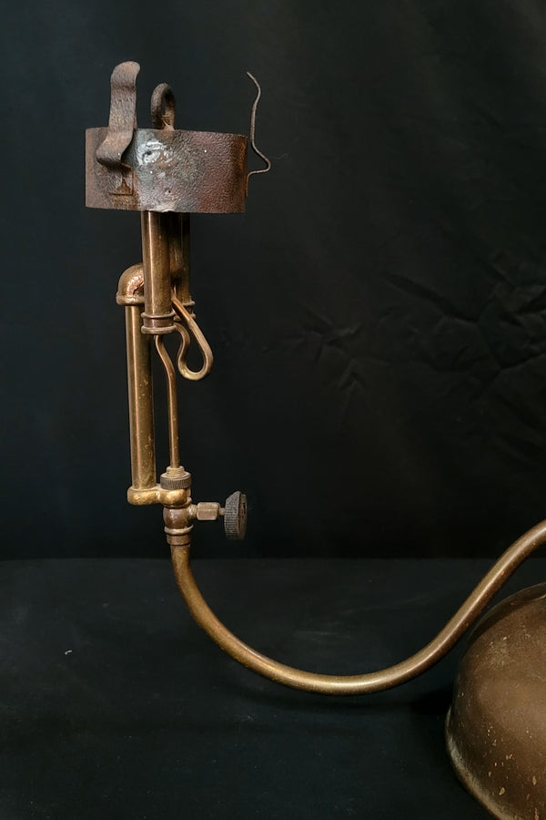 Brass Victorian Hanging Oil Lamp with 2 Burners 23" W x 27" T GS00492