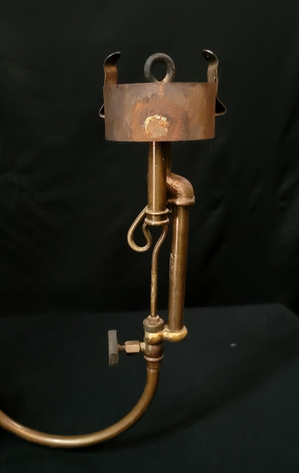 Brass Victorian Hanging Oil Lamp with 2 Burners 23" W x 27" T GS00492