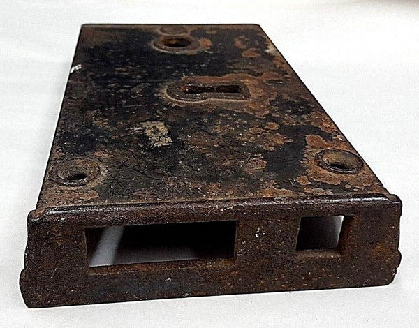 Cast Iron Left Side Rim Lock Box Case Only 7 3/4" x 4 7/8" GS00800