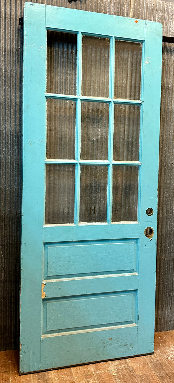 9-Pane Exterior Fir Wood Door GA20387