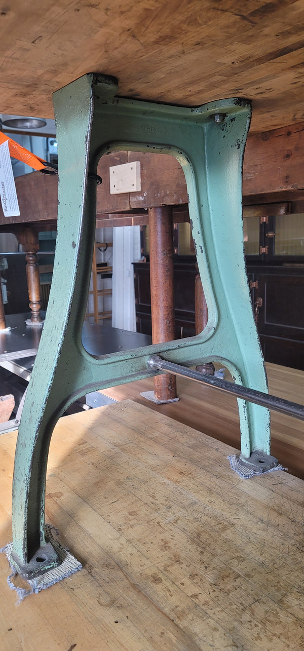 Custom Butcher Block Table Top w/ Industrial Cast Iron Legs 60" x 30" GS00838