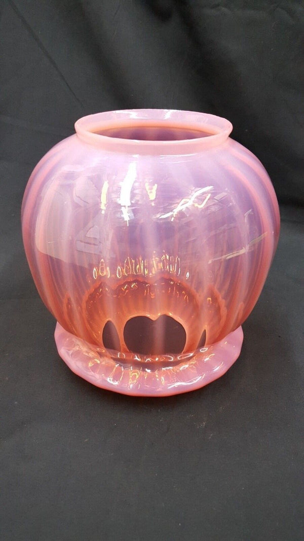 Hanging Victorian Lantern Glass Globe Opalescent Cranberry 7 3/4" x 8" GS00739