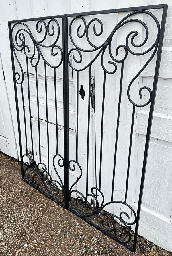Hand-Wrought Garden Gate Pair w/ Intricate Scrollwork GA20403