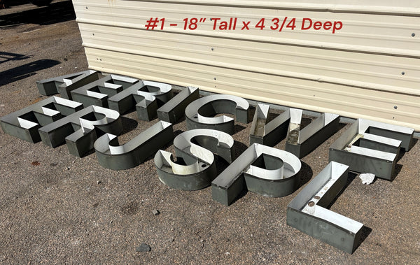 Tin Neon Letter Cans - 3 Sizes Available GA20465